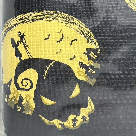 Disney Nightmare Before Christmas Tablecloth 60"X102" Oogie Boogie Black Yellow - Picture 10 of 12